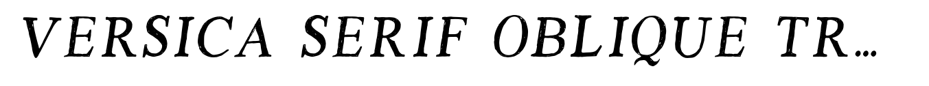 Versica Serif Oblique Tracked image